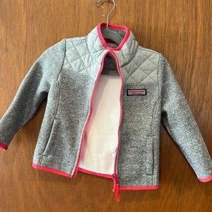 Hardly worn girls’ Vineyard Vines fleece jacket size 2T